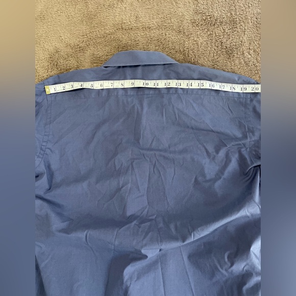 Pierre Cardin Vintage Gray/Bluish Button Down Shirt Men’s 16 1/2 34/35 - Picture 8 of 9